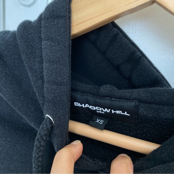 Shadow Hill Green Glow 2 Flash Black Green Glitter Lightning Drawstring Hoodie - Picture 5 of 7